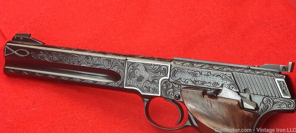 Stunning Colt Woodsman Match Target .22lr. Engraved with silver enlays ! NR-img-39