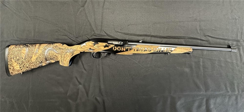 Ruger 10/22 Carbine 1103 22 LR 18.5", Custom Don't Tread on Me Snake Stock-img-0