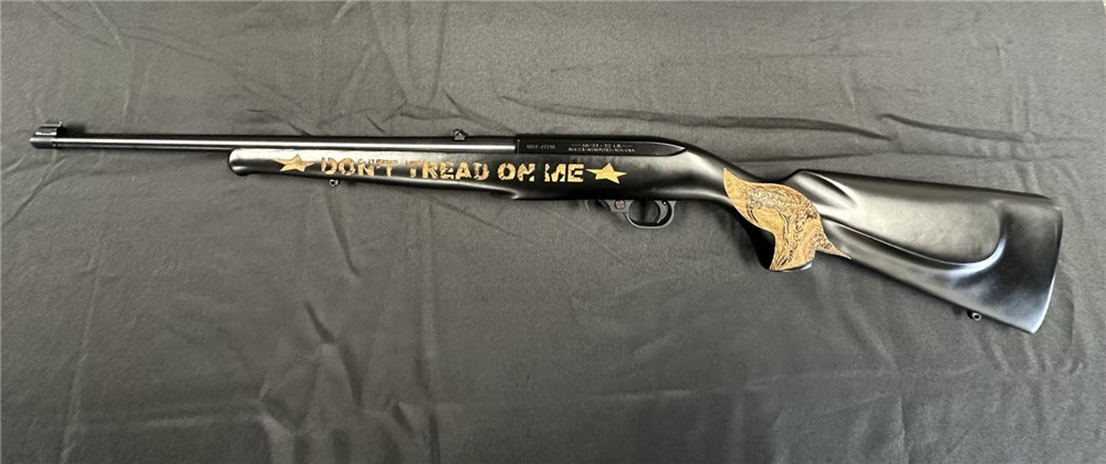 Ruger 10/22 Carbine 1103 22 LR 18.5", Custom Don't Tread on Me Snake Stock-img-4