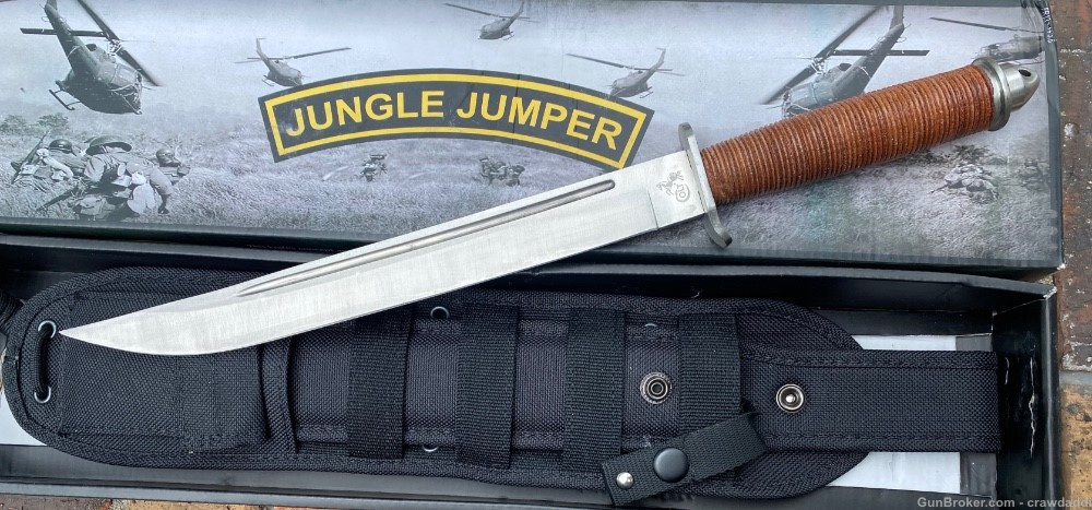 Colt 614 Jungle Jumper Knife W/ MOLLE Type Sheath- Rare- discontinued -img-1