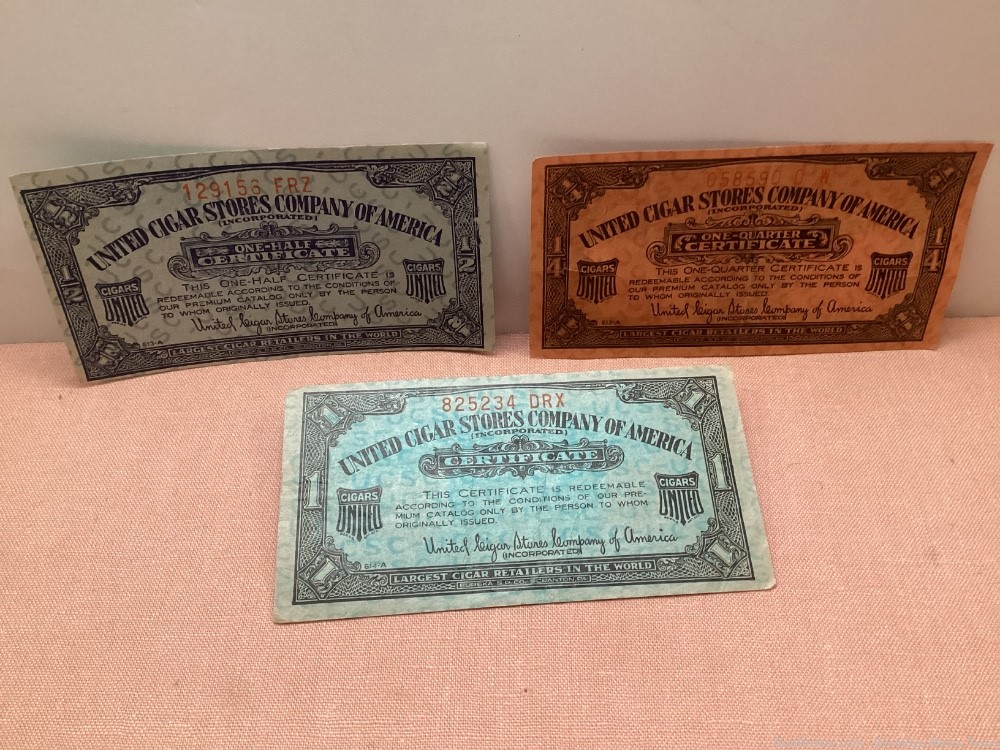 United Cigar Stores Co. Of America Certificates,-img-0