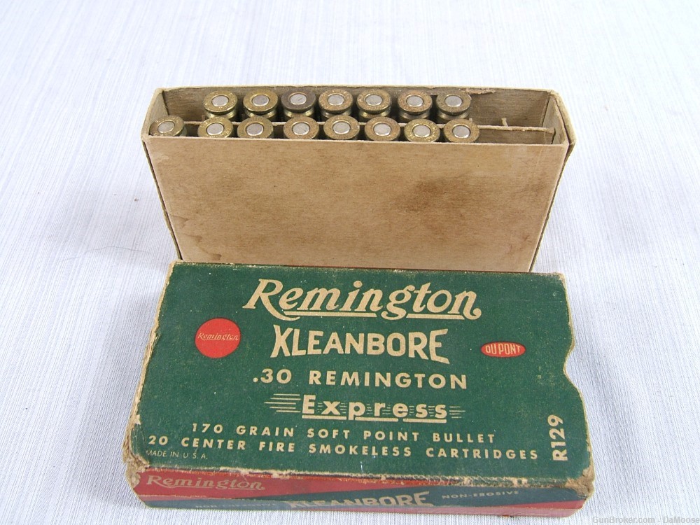 Remington Kleenbore .30 Remington ammo 15 rds in Original box-img-0