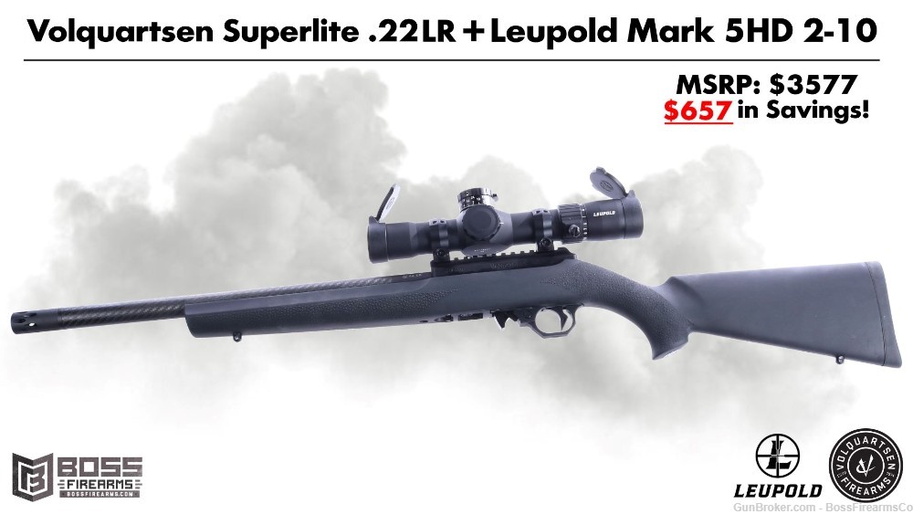 Volquartsen Superlite .22 LR Rifle16" w/Leopold Mark 5 HD 2-10x30 Scope!-img-0