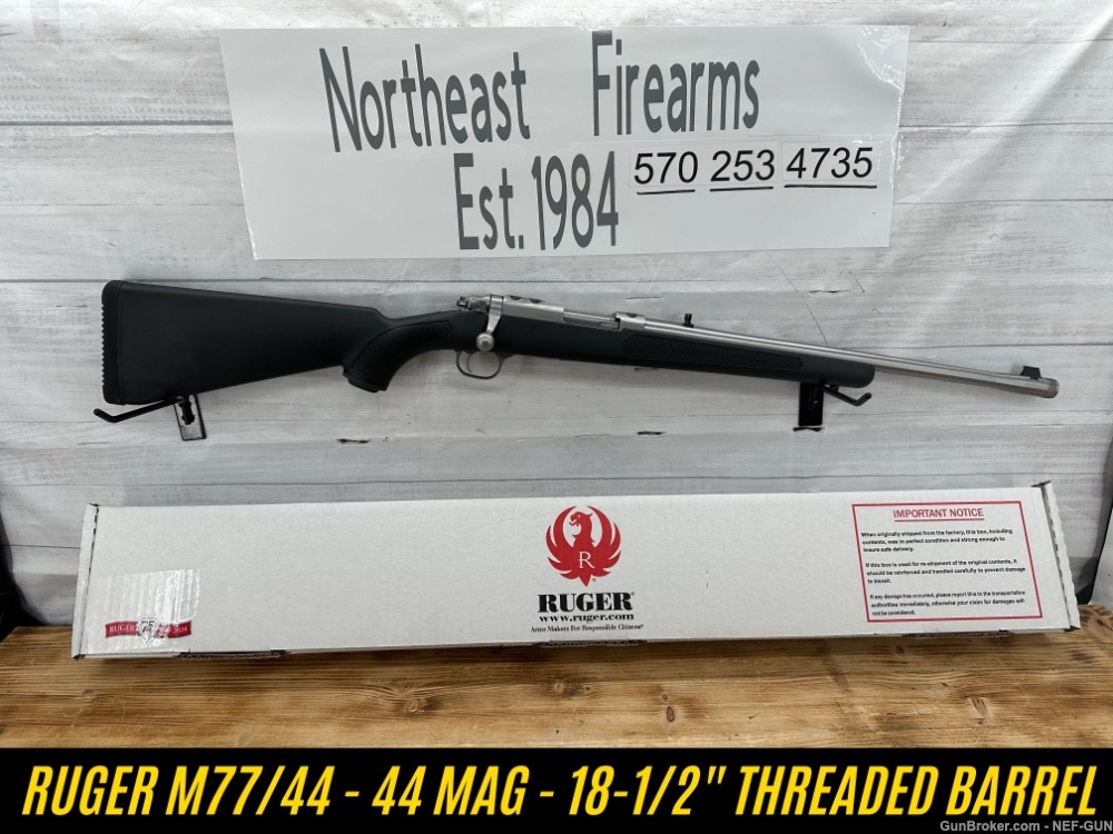 Ruger M77/44 Bolt Action .44 Mag 18-1/2" Threaded Barrel NIB-img-0