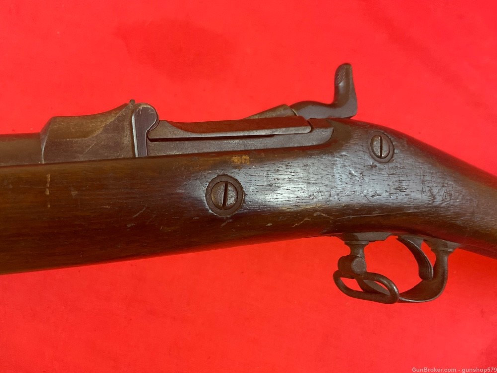 Springfield Armory 1873 Trap Door Rifle 45-70 Govt Rack Marked Antique US-img-12