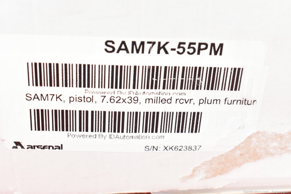 Arsenal SAM7K Pistol 7.62x39 Plum SAM7K-55PM 8.5" 30rd AK-47 AK47 AK SAM7K-img-28