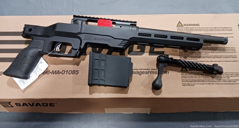 SAVAGE 110 PISTOL CHASSIS 350 LEGEND 10.5" THREADED BOLT ACTION PISTOL NEW-img-1
