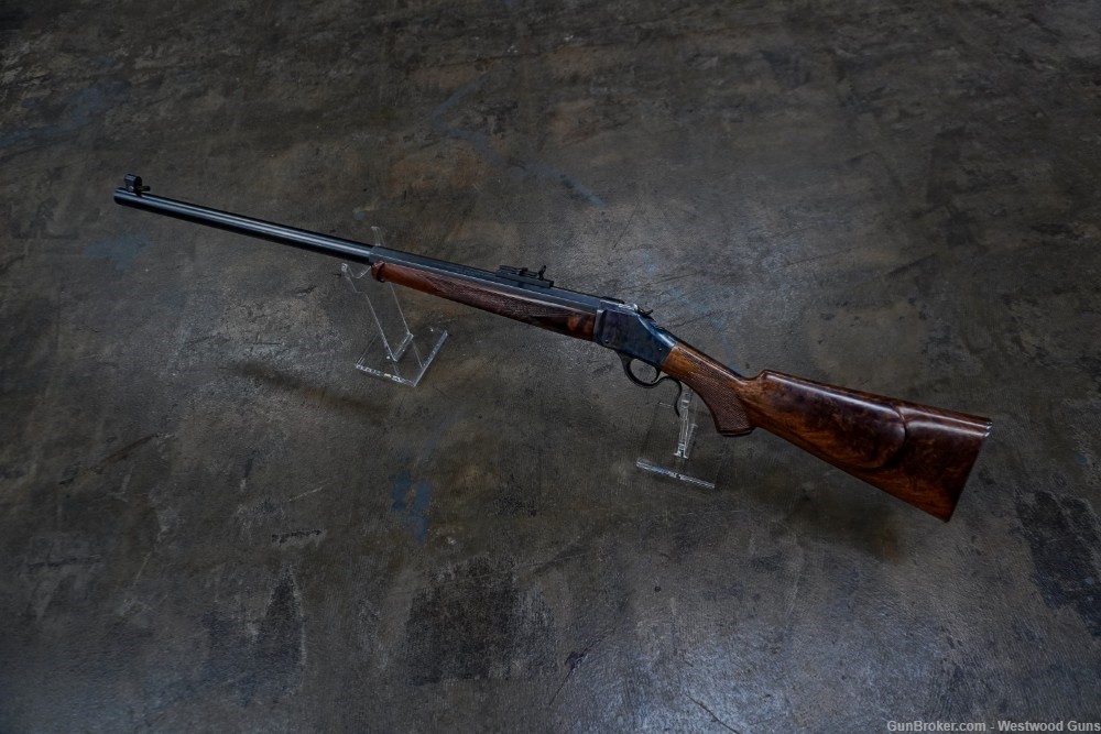 Browning Model 1885 in 45-70 with Blued Steel and Walnut Stock-img-0