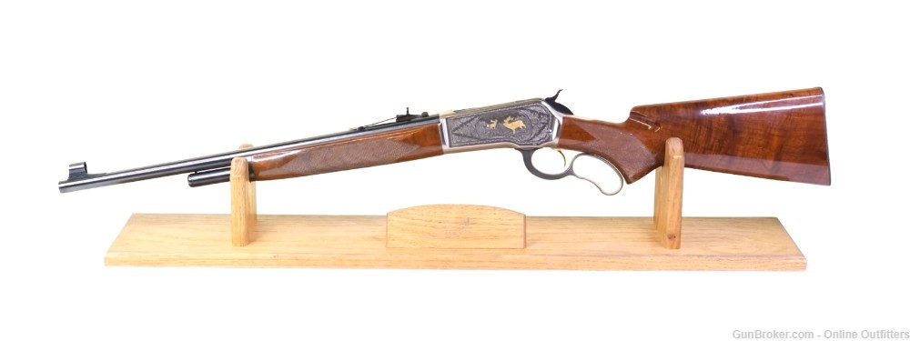 Browning 71 High Grade 348 Win Lever Action 20" Engraved 4+1 Walnut Stock-img-7