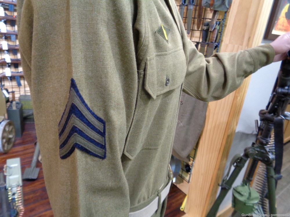 US WWII Black Panther 66th Infantry Shirt Pants Belt World War Army Uniform-img-2
