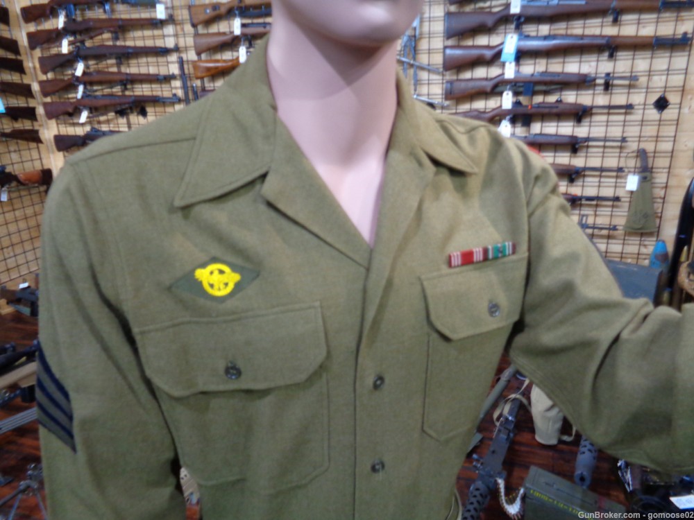 US WWII Black Panther 66th Infantry Shirt Pants Belt World War Army Uniform-img-1