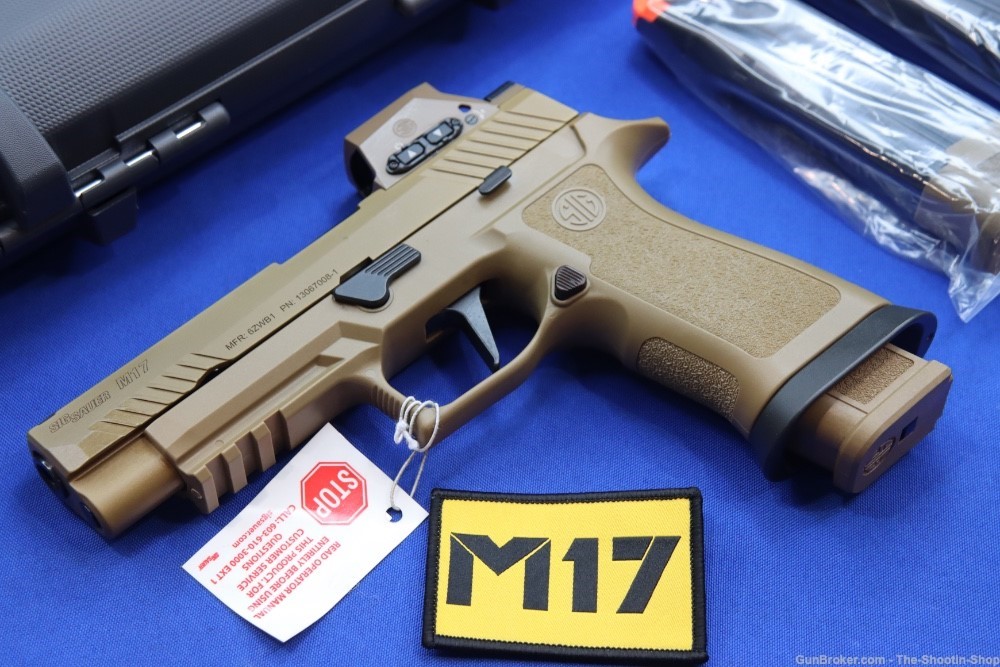 Sig Sauer Model M17X Pistol w/ ROMEO M17 Optic 9MM 21RD Mags FDE M17 X NEW-img-1