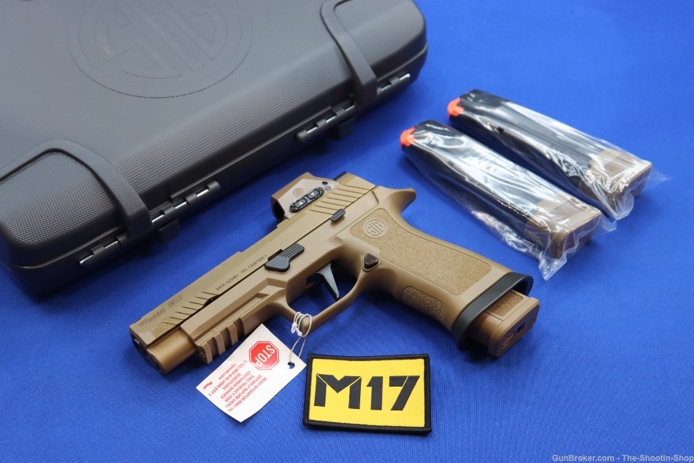 Sig Sauer Model M17X Pistol w/ ROMEO M17 Optic 9MM 21RD Mags FDE M17 X NEW-img-0