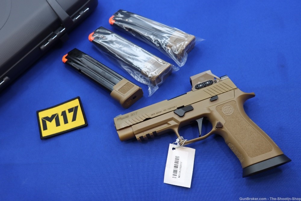 Sig Sauer Model M17X Pistol w/ ROMEO M17 Optic 9MM 21RD Mags FDE M17 X NEW-img-28