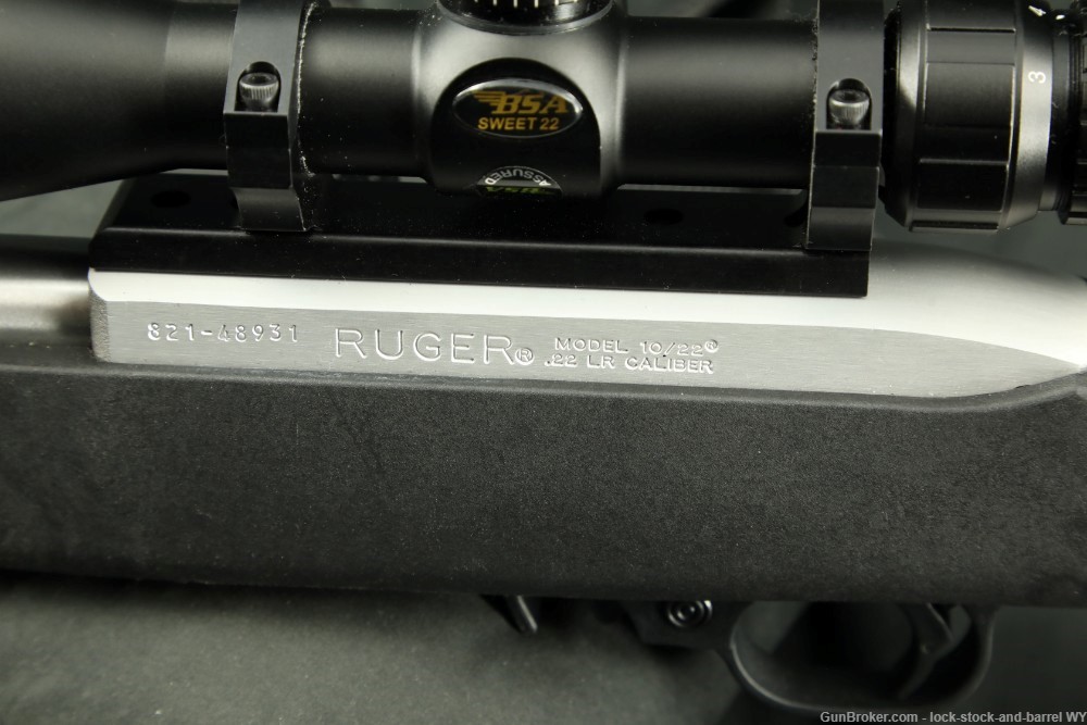 Sturm Ruger 10/22 Stainless Synthetic 18.5” 22LR Rimfire Rifle w/ BSA Scope-img-27