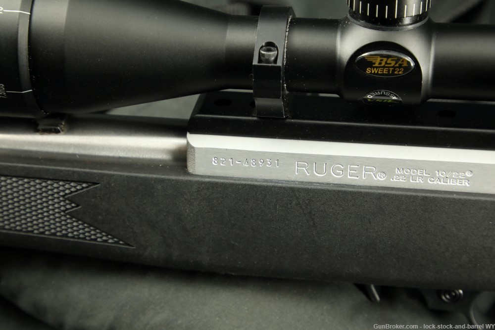 Sturm Ruger 10/22 Stainless Synthetic 18.5” 22LR Rimfire Rifle w/ BSA Scope-img-28