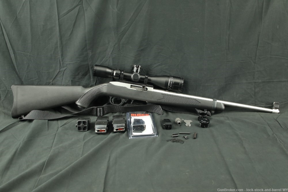 Sturm Ruger 10/22 Stainless Synthetic 18.5” 22LR Rimfire Rifle w/ BSA Scope-img-2