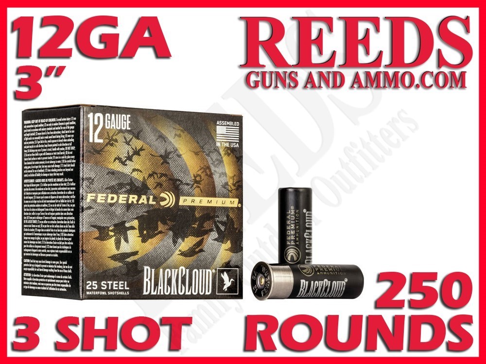 Federal Black Cloud FS Steel 12 GA 1-1/4oz 3 Shot 3in PWBX1423-img-0