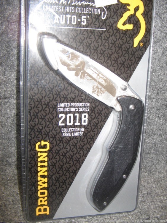 Browning Auto 5 collectors knife 2018 etched blade NEW!!-img-1