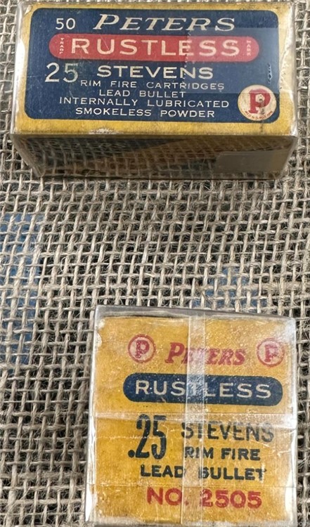 Peters Rustless 25 Stevens Rimfire 100 rds Unopened Factory Packaging-img-1