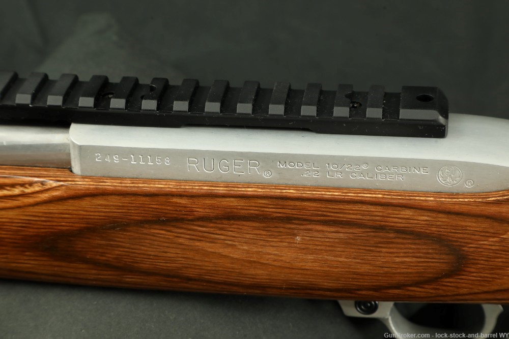 Ruger 10/22 Stainless Target 22LR Rimfire Rifle 16” Bull Barrel MFD 1999-img-24