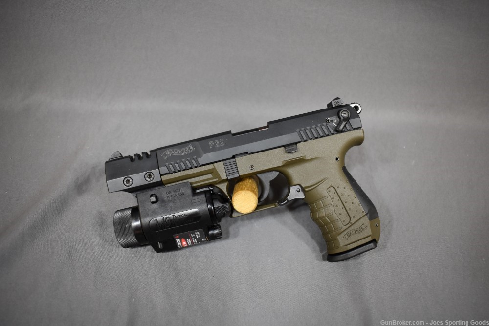 Walther P22 - .22LR Semi-Automatic Pistol w/ Extended Barrel & Laser/Light-img-4