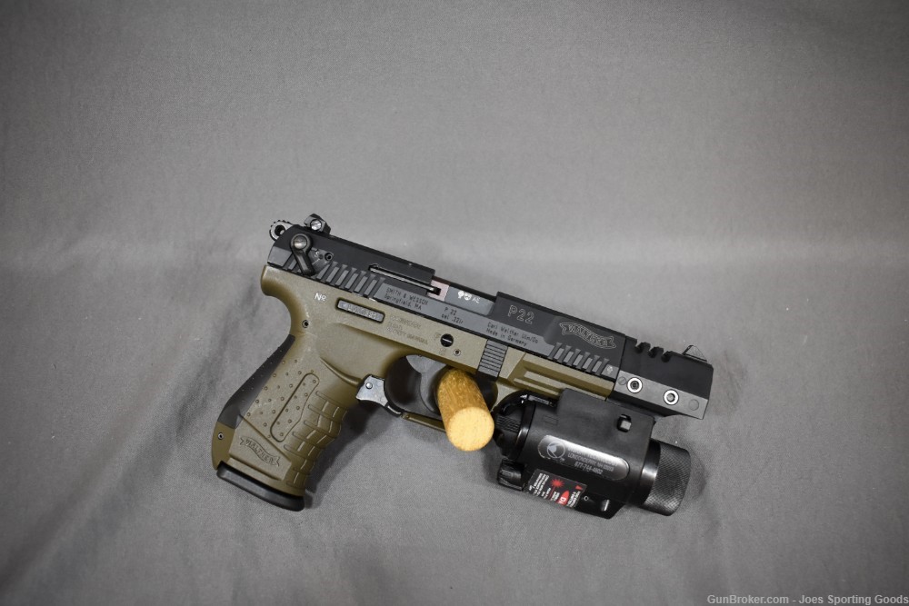 Walther P22 - .22LR Semi-Automatic Pistol w/ Extended Barrel & Laser/Light-img-1
