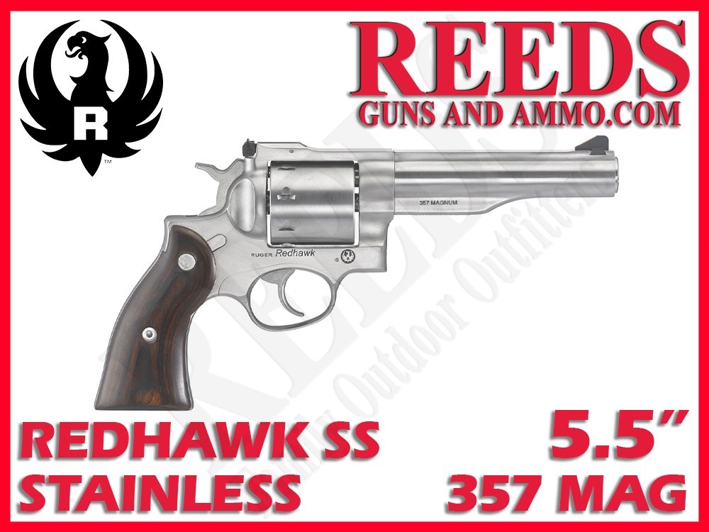Ruger Redhawk Stainless Hardwood 357 Mag 5.5in 8 Shot 5060-img-0