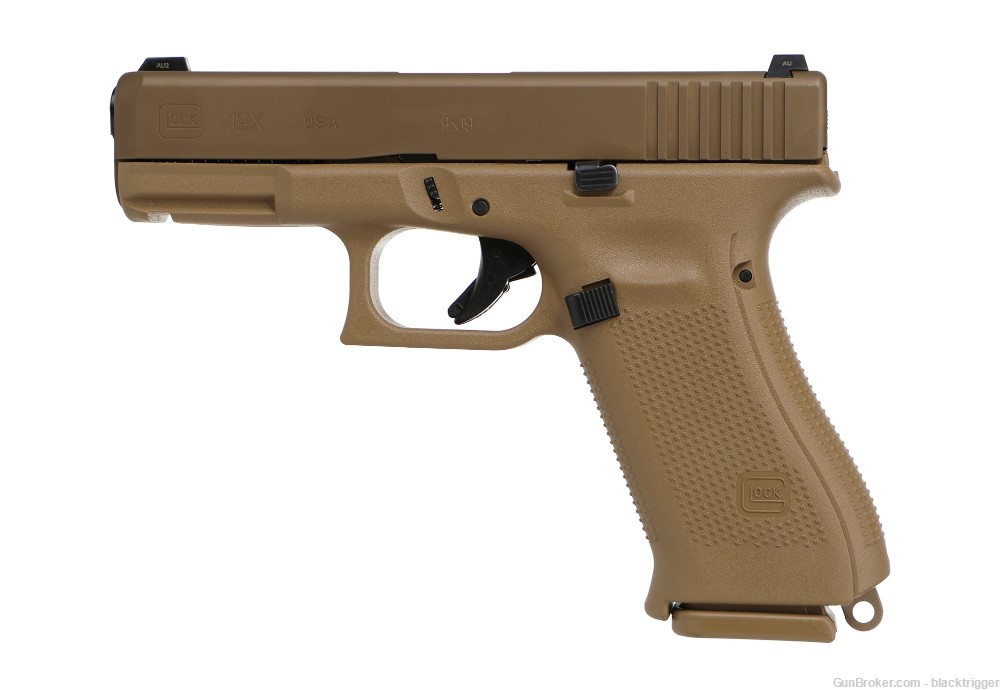 Glock G19X17US 19X Compact 9mm 4.02" 19+1 Overall Coyote Night Sights-img-1