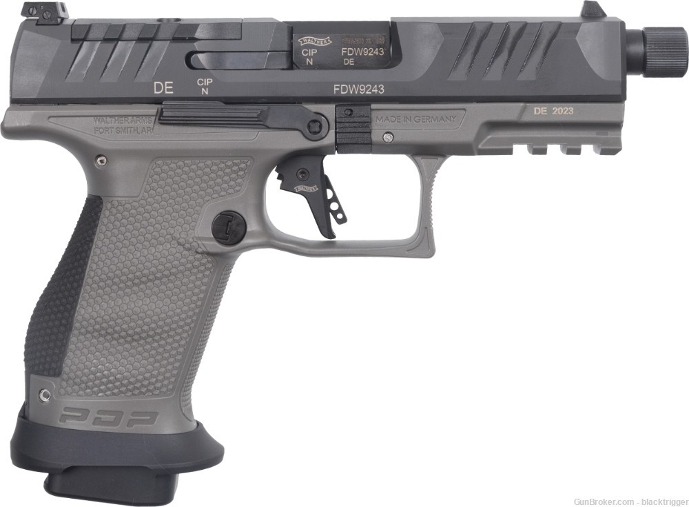 Walther 2876574 PDP Compact Pro SD 9mm 4.6" 18+1 Black Tungsten Gray OR TB-img-1