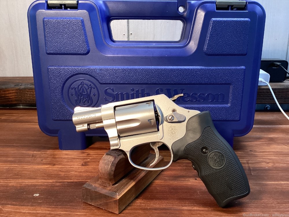 Smith and Wesson 637-2 .38 Spl 2” w/ Case and Laser Grip-img-0