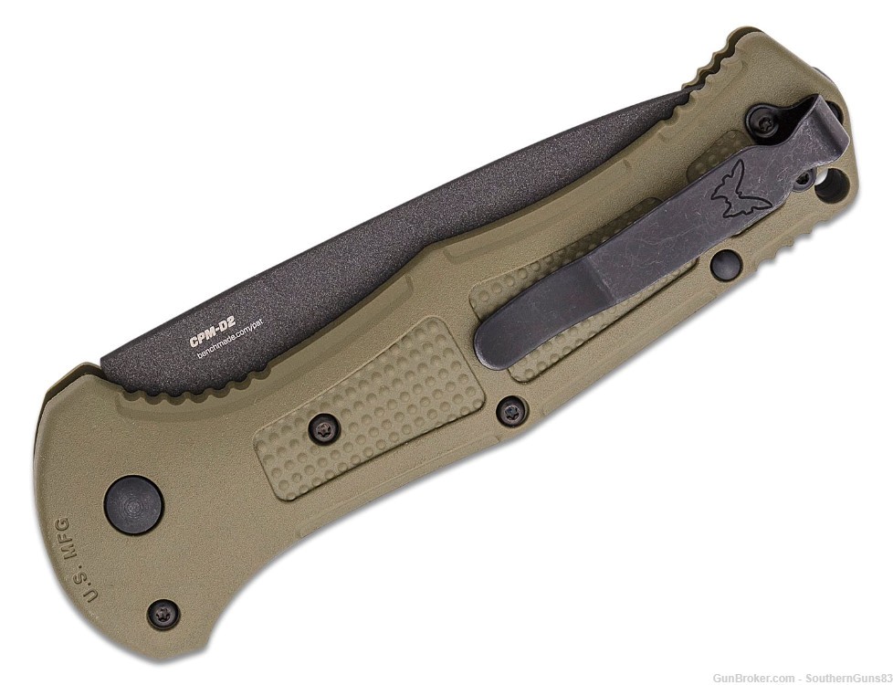 Benchmade 9071SBK-1 Claymore AUTO Knife Tanto Combo Blade #6-img-3