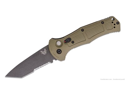 Benchmade 9071SBK-1 Claymore AUTO Knife Tanto Combo Blade #6