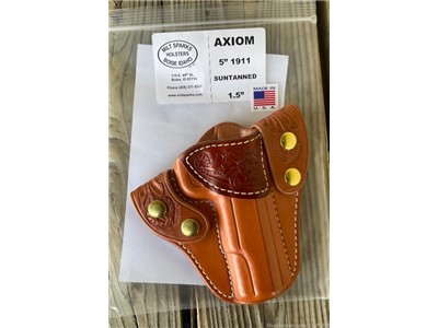 Milt Sparks Axiom, Hand Carved and Tooled, 5” 1911, New!