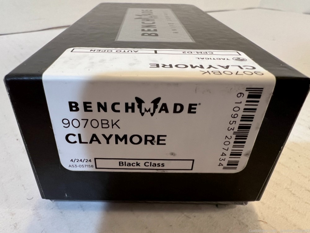Benchmade 9070BK Claymore AUTO Plain Blade, Black Grivory Handle  #8-img-3