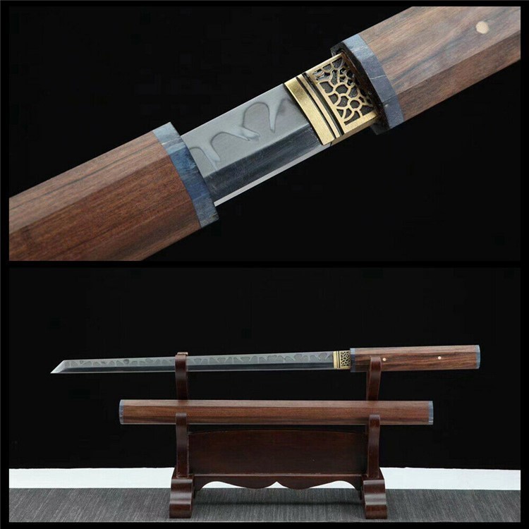 Real clay Hamon Awesome pattern Forged Sword-img-2