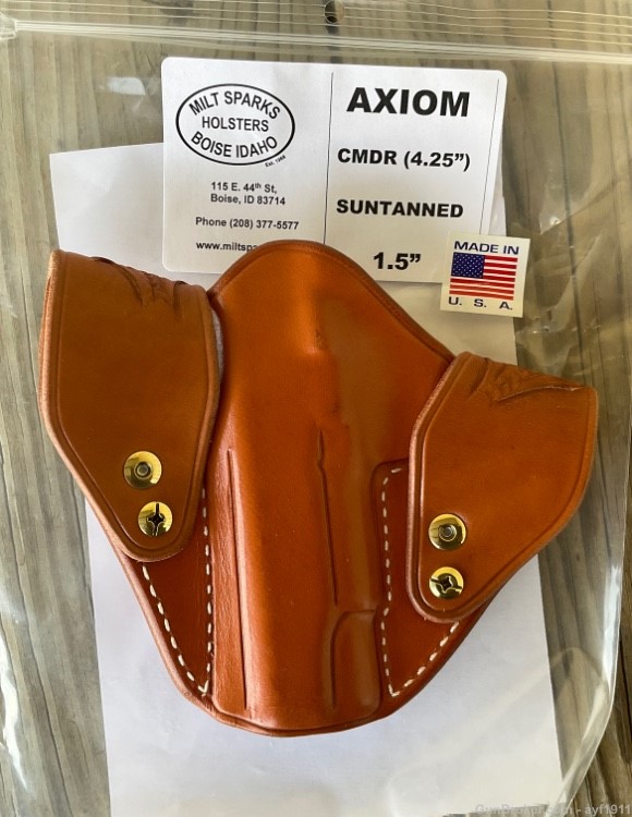 Milt Sparks Axiom, Hand Carved/Tooled, Commander, New!-img-1