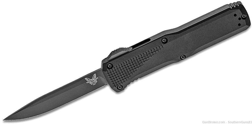 Benchmade 4600DLC Phaeton AUTO OTF Knife Black Aluminum Handles #11-img-0
