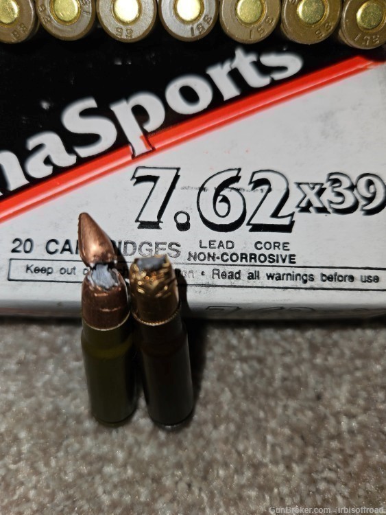 240 Rounds, Norinco, China Sport, 7.62x 39, steel core. ammo-img-2