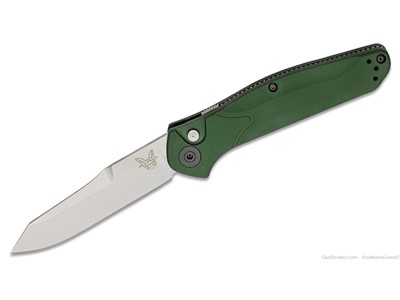 Benchmade 9400 Osborne AUTO Knife, Green Aluminum Handles #13