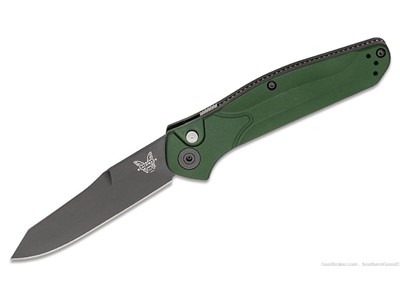 Benchmade 9400BK Osborne AUTO Folding Knife, Green Aluminum Handles #14