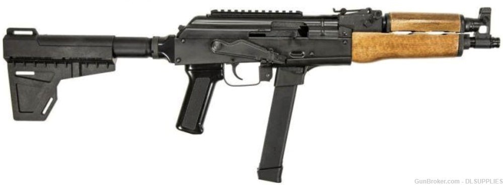 ROMARM (CENTURY) DRACO NAK-9 BLACK AK-47 PISTOL W/ BRACE 11.1" BBL 9MM-img-0