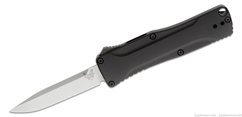 Benchmade 4850 Om OTF AUTO Knife, Black Aluminum Handles #15-img-0