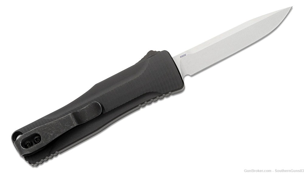 Benchmade 4850 Om OTF AUTO Knife, Black Aluminum Handles #15-img-1