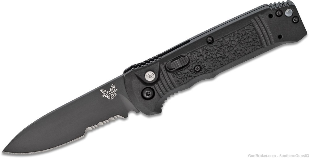 Benchmade Casbah AUTO Folding Knife, Black Textured Grivory Handles #16-img-0