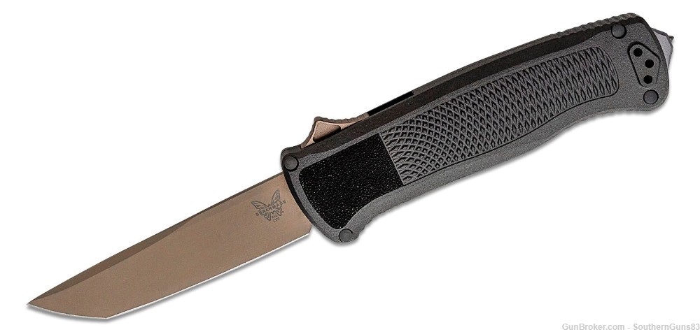 Benchmade 5370FE Shootout OTF AUTO CPM-CruWear Flat Earth Tanto Blade #18-img-0