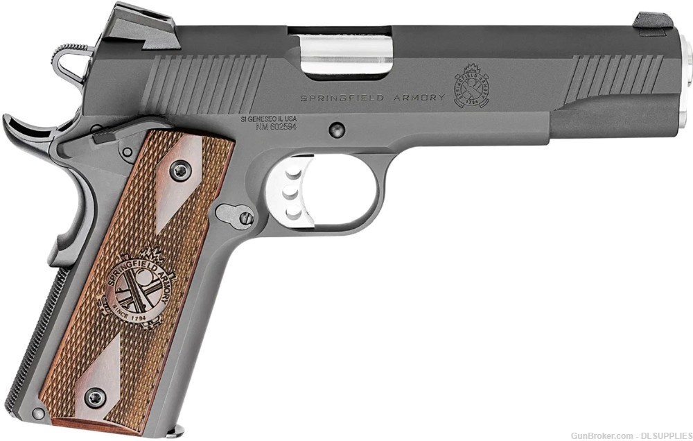 SPRINGFIELD ARMORY 1911 LOADED PARKERIZED FINISH NIGHT SIGHTS 5" BBL .45ACP-img-0