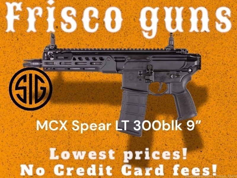 RARE Sig Sauer MCX Spear LT Pistol 9” 300blk BLACK PMCX-300-9B-LT-img-0