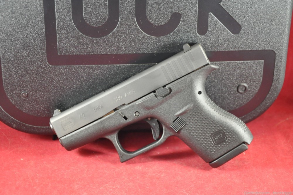  Glock G42 UI4250201 Black Single Stack .380ACP 3.39" 6+1 2Mags-img-1