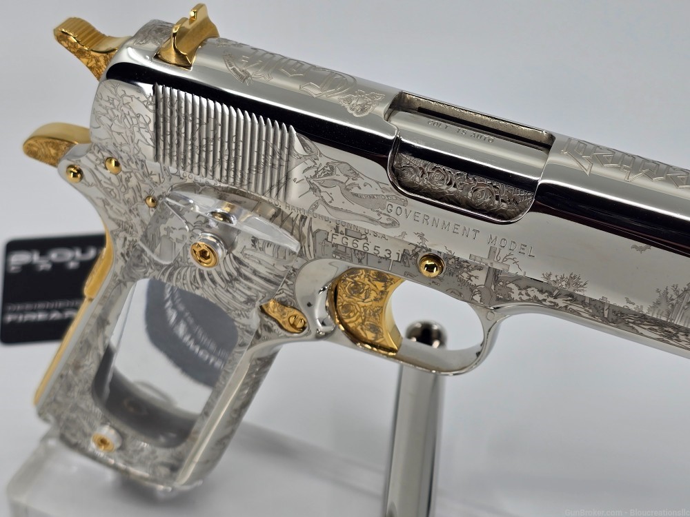 24k Gold & Nickel Plated Custom Restored 1986 Colt 1911 -img-24